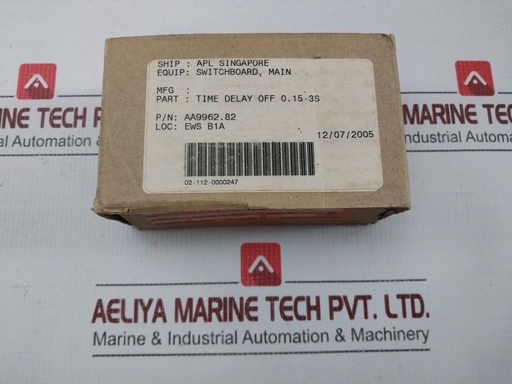E. Dold & Sohne 220Vac Off-delay Time Relay Aa 9962.82
