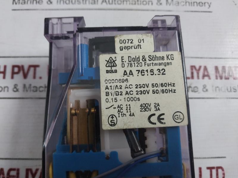 E.Dold & Sohne Aa 7616.32 Timer On-delay 0.15–1000 Sec Ac 230V 50/60Hz 0000696