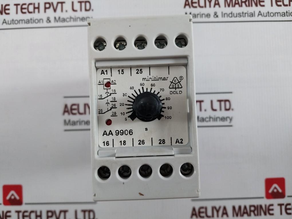 E.Dold & Sohne Aa9906.82 Minimeter Time Delay Relay 0017377 5-100S Ac15 230V 3A