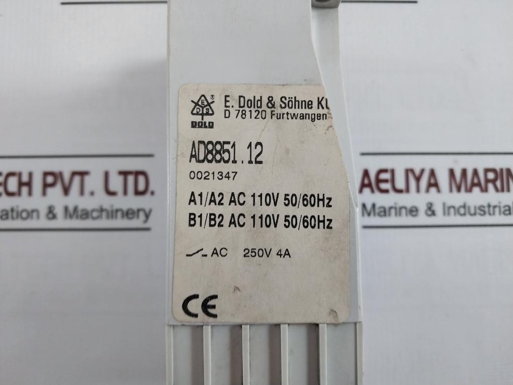 E.Dold & Sohne Ad8851.12 Latching Relay A1/A2 Ac 110V 50/60Hz Ac 250V 4A