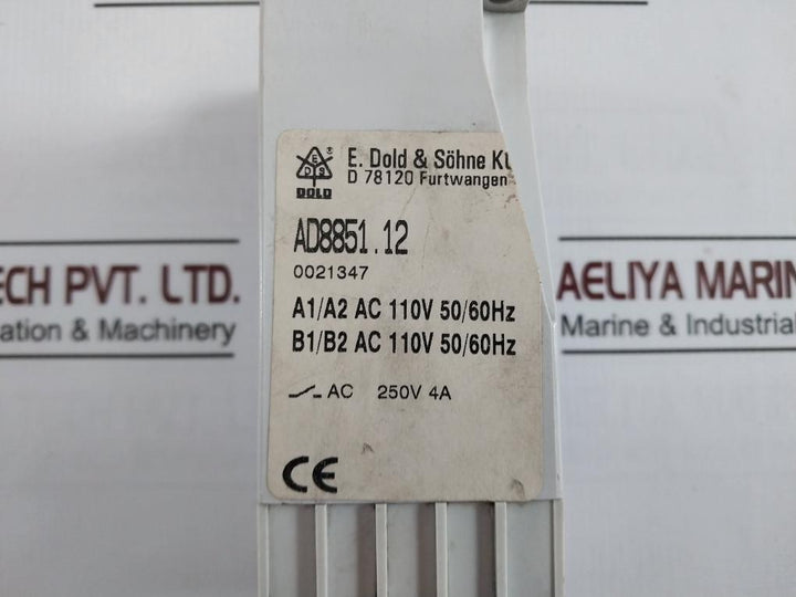 E.Dold & Sohne Ad8851.12 Latching Relay A1/A2 Ac 110V 50/60Hz Ac 250V 4A