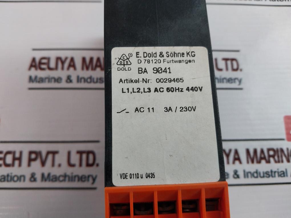 E.Dold & Sohne Ba9041 Phasenfolgerelais Phase Monitoring Relay 0029465