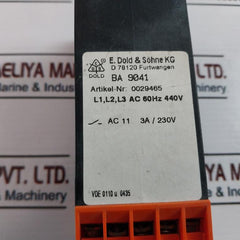 E.Dold & Sohne Ba9041 Phasenfolgerelais Phase Monitoring Relay 0029465