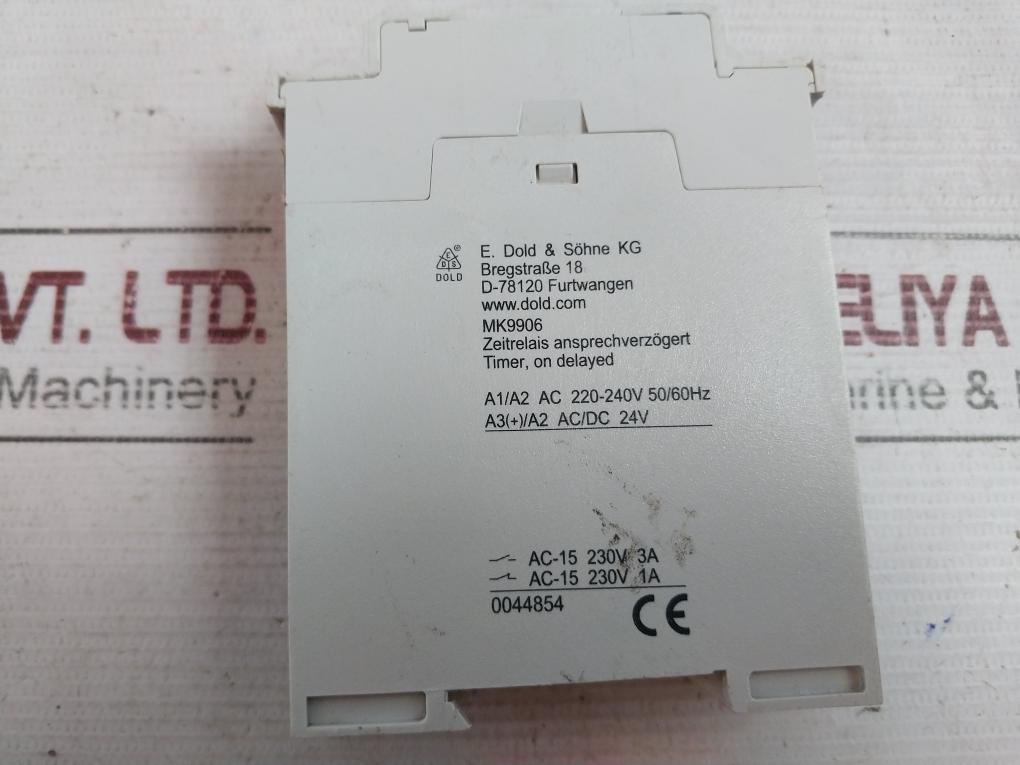 E. Dold & Sohne Mk9906 Minitimer Time Relay 220-240V 50/60Hz Dc 24V 1,5-30S