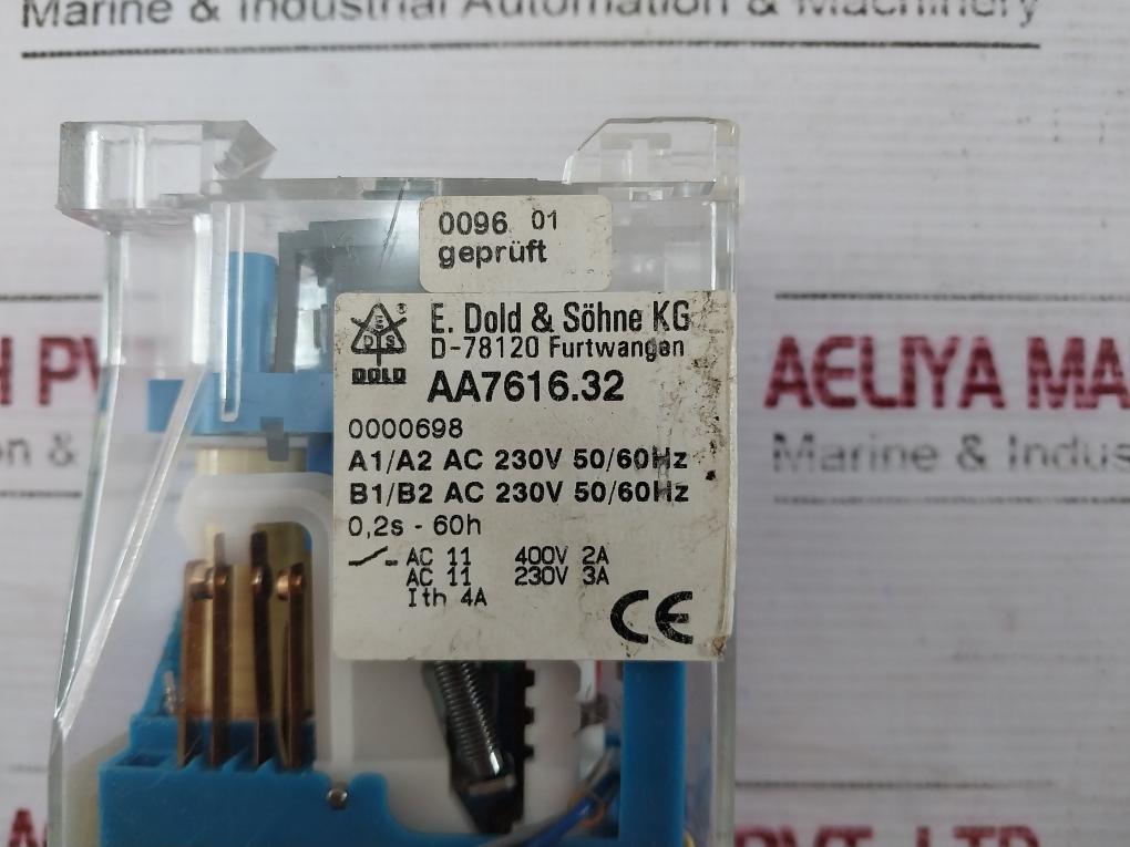 E.Dold & Sohne Aa7616.32 Timer On-delay 0,2S-60H 230V 50/60Hz 4A 0000698