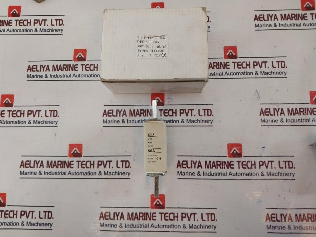 E.I.A Nt0 Nh0 Fuse Link 50A 500V 120Ka 500V/690V-gl/Gg Iec269