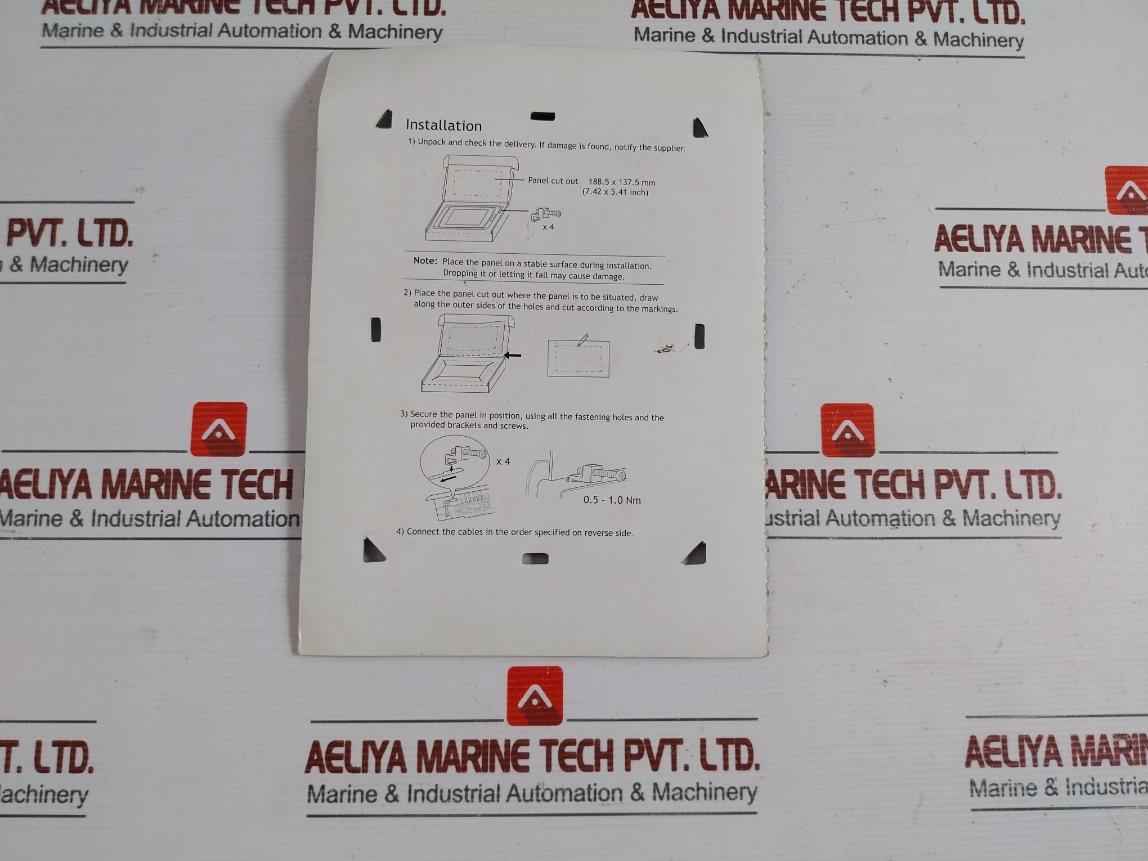 E1071 Hmi Display Panel Beijer Electronics 24Vdc 188.5 X 137.5 Mm