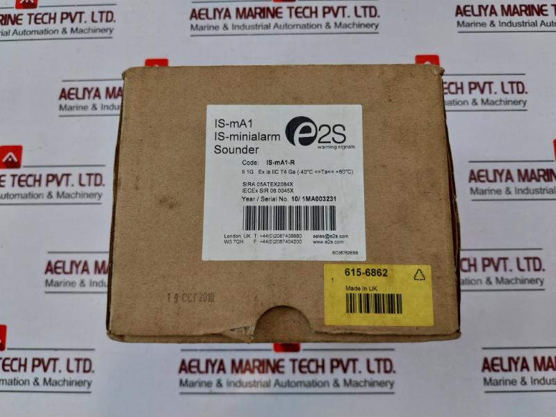 E2S Is-ma1 Is-minialarm Sounder 0786-cpd-20338 Sira 05Atex2084X Is-ma1-r En54-3