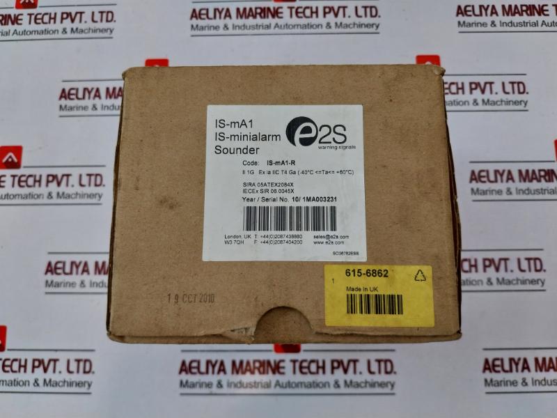 E2S Is-ma1 Is-minialarm Sounder 0786-cpd-20338 Sira 05Atex2084X Is-ma1-r