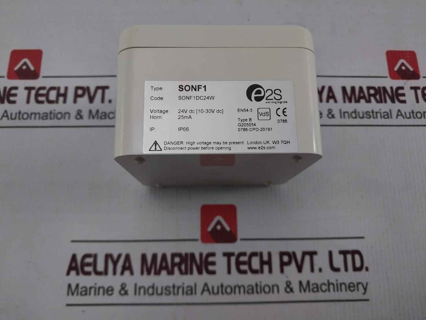 E2S Sonf1Dc24W Alarm Horn Sounder 25Ma 10-30V Dc Sonora 10-tone Ip66