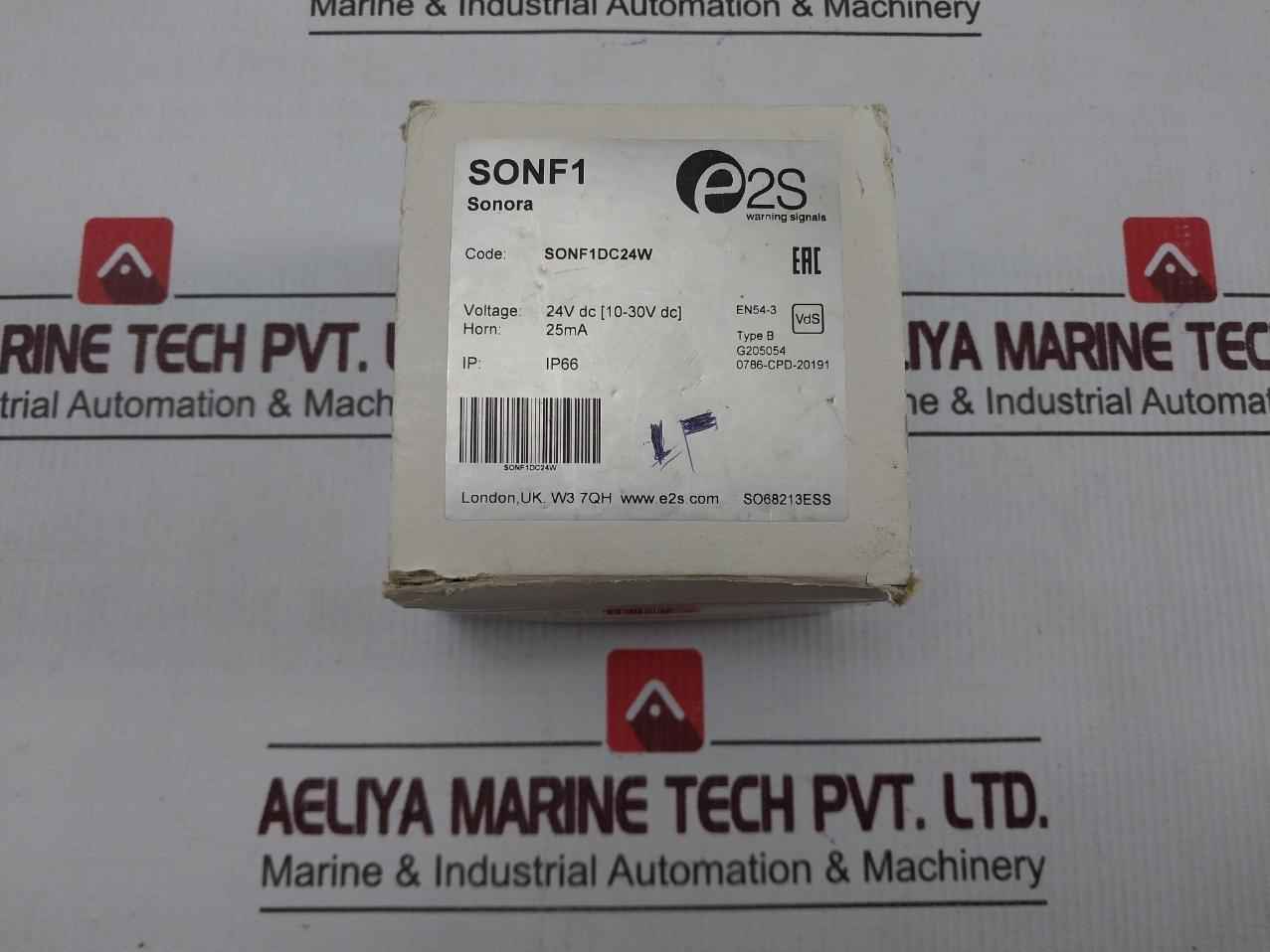 E2S Sonf1Dc24W Alarm Horn Sounder 25Ma 10-30V Dc Sonora 10-tone Ip66