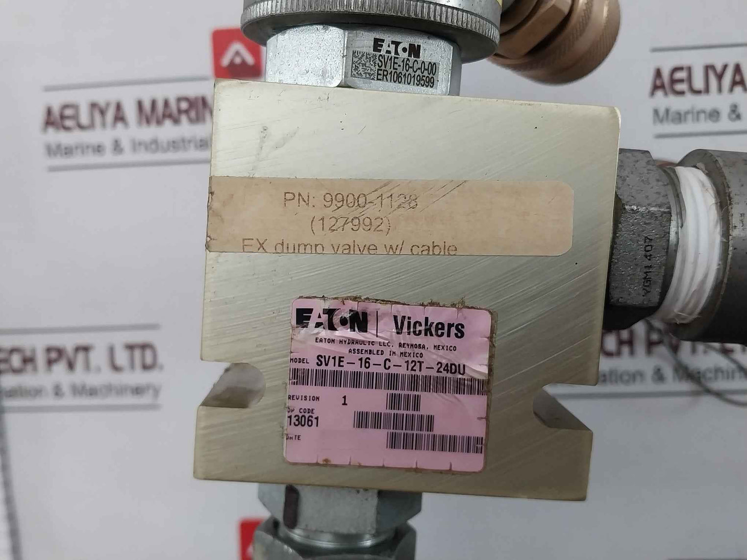 ECKEL 125158 Dump Valve Assy w/ Hoses & Cable KT20,000 SV1E-16-C-12T-24DU