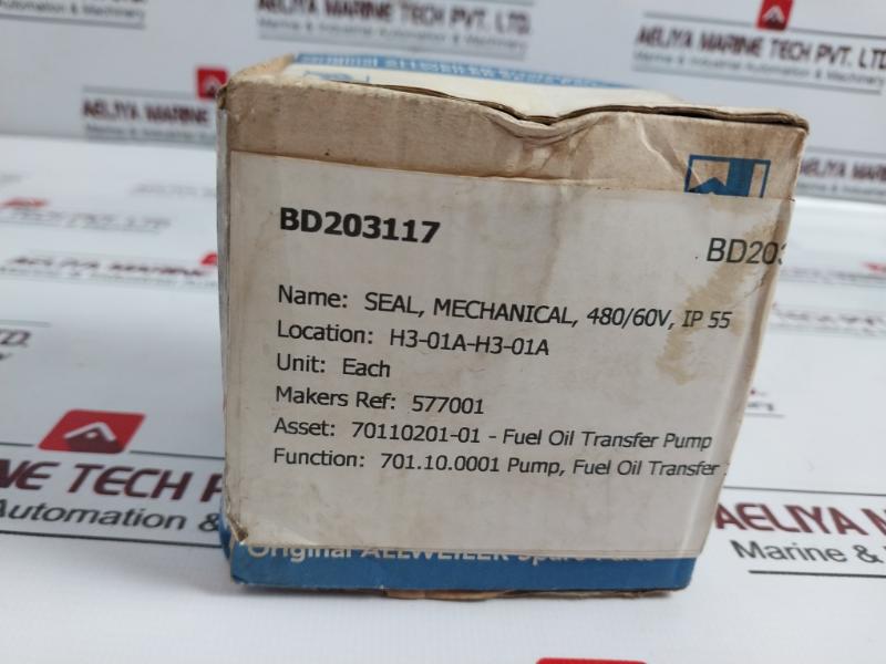 Eagle-burgmann/Allweiler 1.4571 Mechanical Seal Buka22-12/2915 480/60V, Ip 55