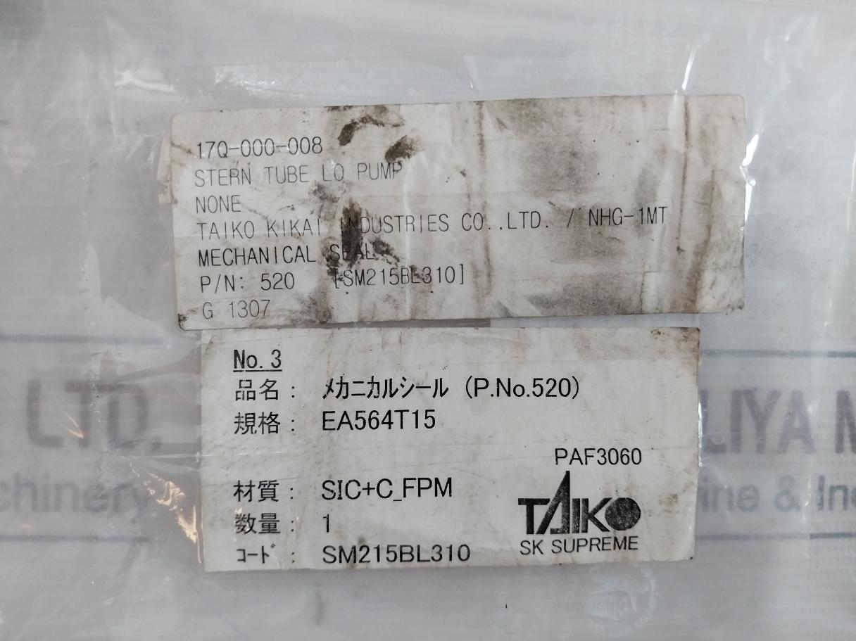 Eagle International Ea564T15 Mechanical Seal Set Sm215Bl31 Sic+C_Fpm