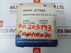Allweiler/Eagleburgmann 1.4571 Mechanical Seal For Fuel Oil Service Pump Buka22-12/0614