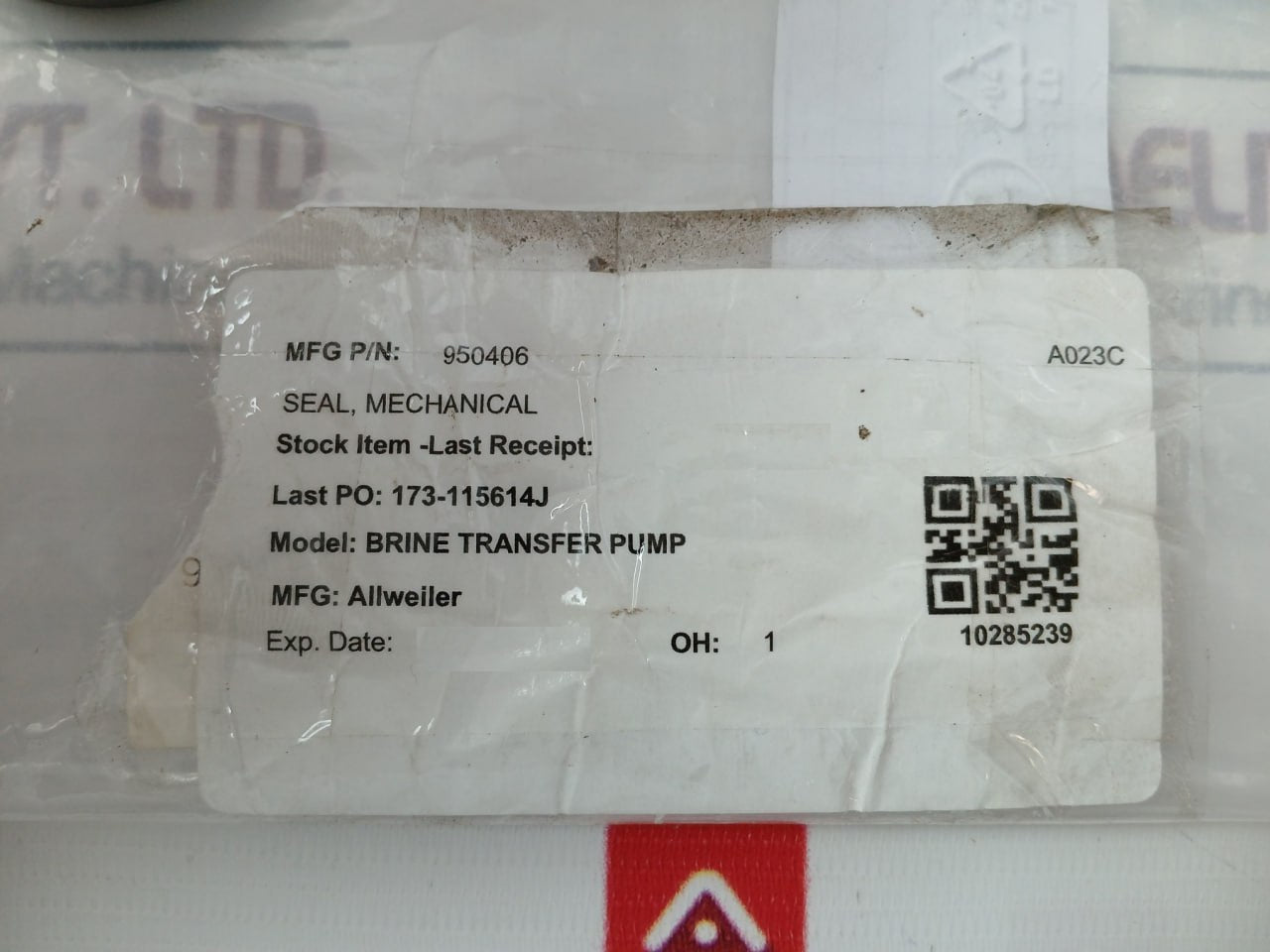 Eagleburgmann E Mg1/40 Mechanical Seal Brine Transfer Pump Set 10285239