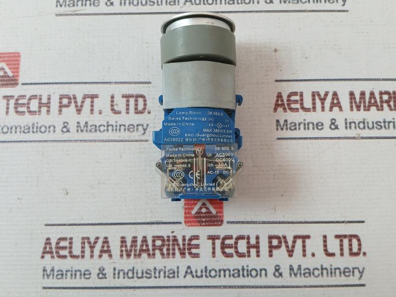 Eao 08.950.0 Self Resetting Push Button Switch With Lamp Block A039922 Ac500V Dc