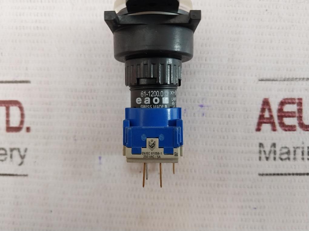 Eao 61-1200.0 Pushbutton Switch 250Vac/5A 300V Ac Sd
