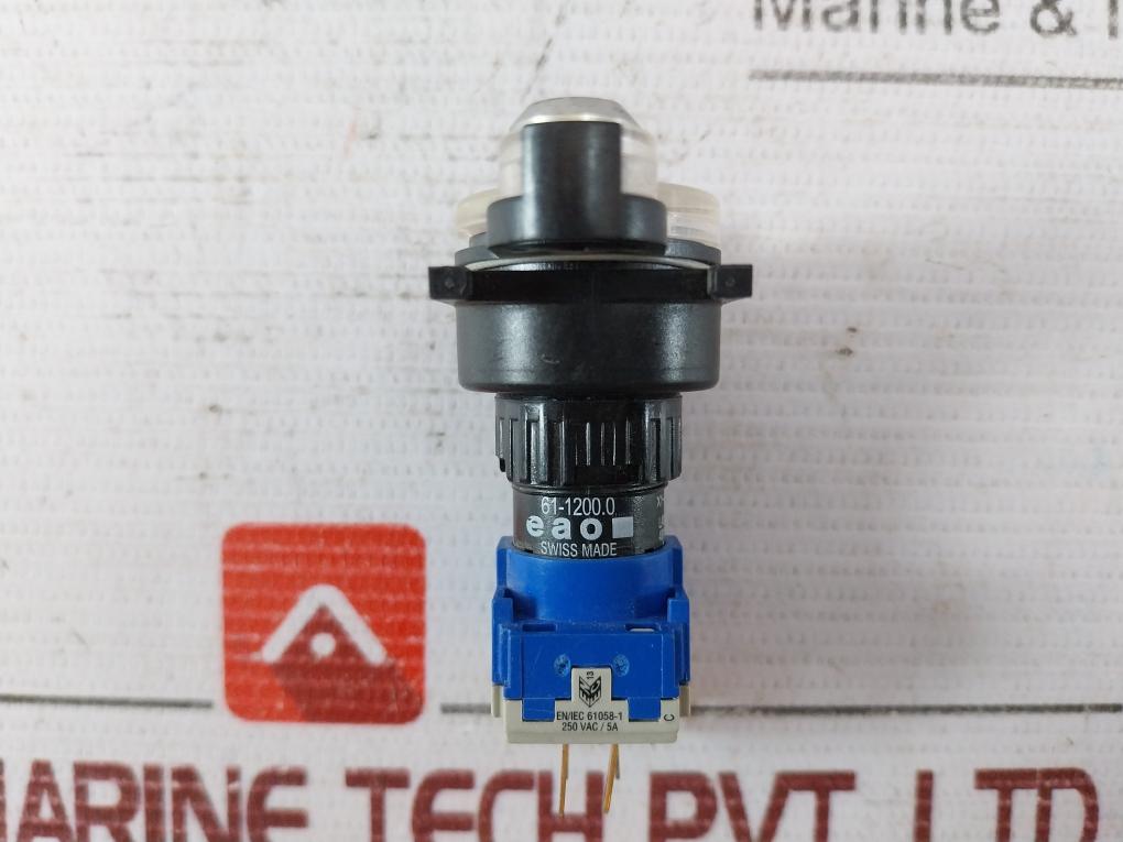 Eao 61-1200.0 Pushbutton Switch Actuator 300V Ac Sd 15A 125V 25T55
