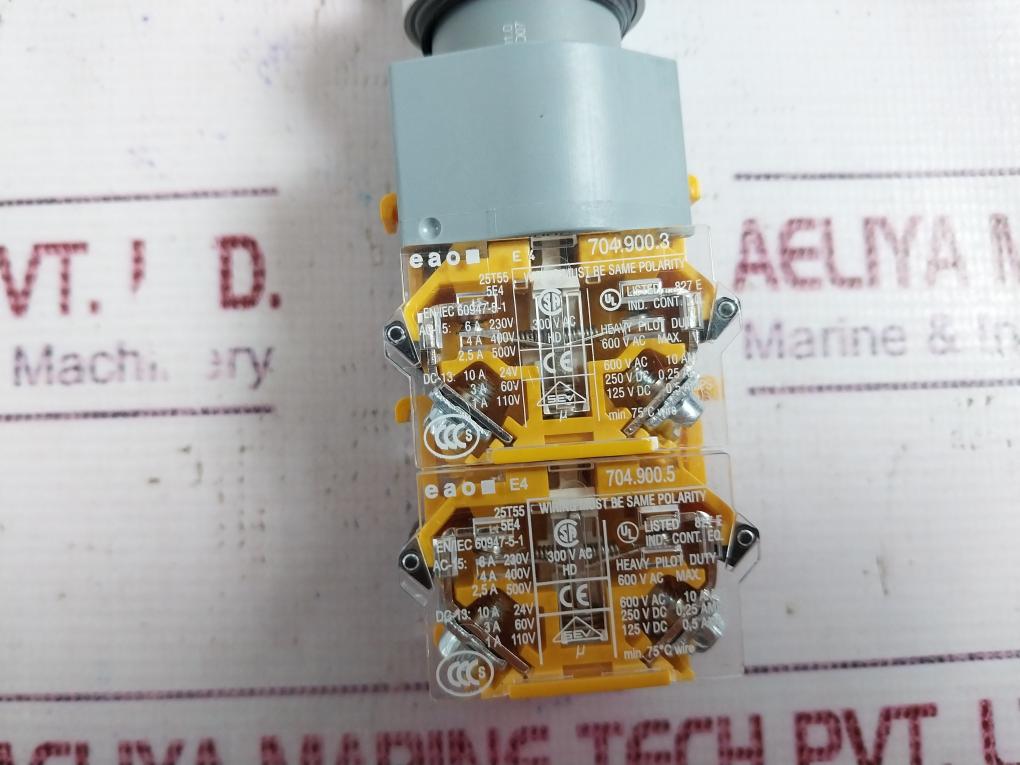 Eao 704.900.5 Heavy Duty Switch, 6A 230V, 600V Ac