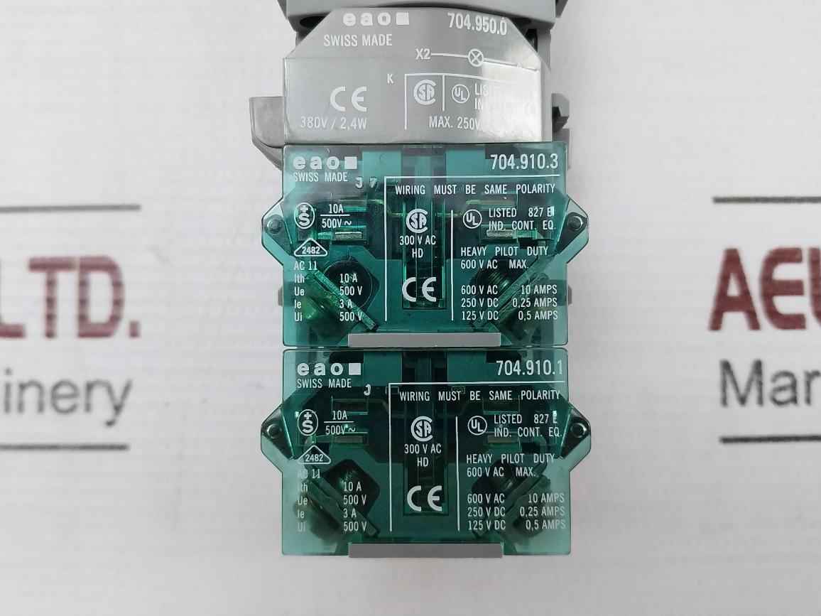 Eao 704.910.3 Illuminated Pushbutton Switch 380V 2,4W