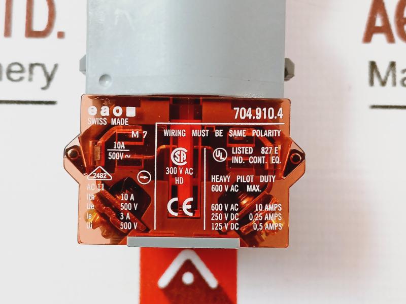 Eao 704.910.4 Switching Element And Stop Push Button Assembly