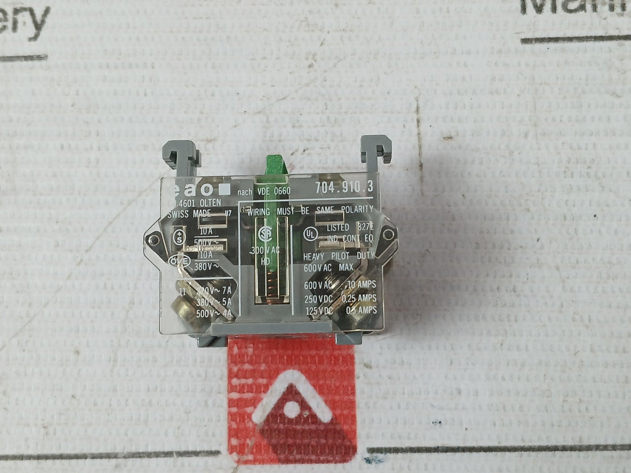 Lot Of 3X Eao 704.910.3 Switching Element 10A 500V 220V-7A 600V Ac Amp