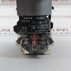 Eao Heavy Pilot Duty Guarded Pushbutton Switch 10A 500V 704.950.0