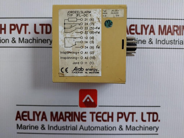 Earth Fault Alarm 50-a220 Aiab Jfl-dc 1
