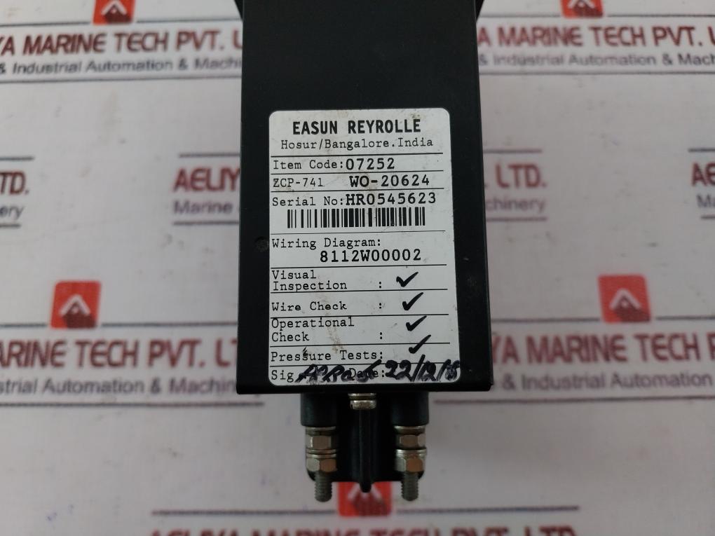 Easun Reyrolle Ar121t3 Static Relay, Zcp-741, Wo-20624