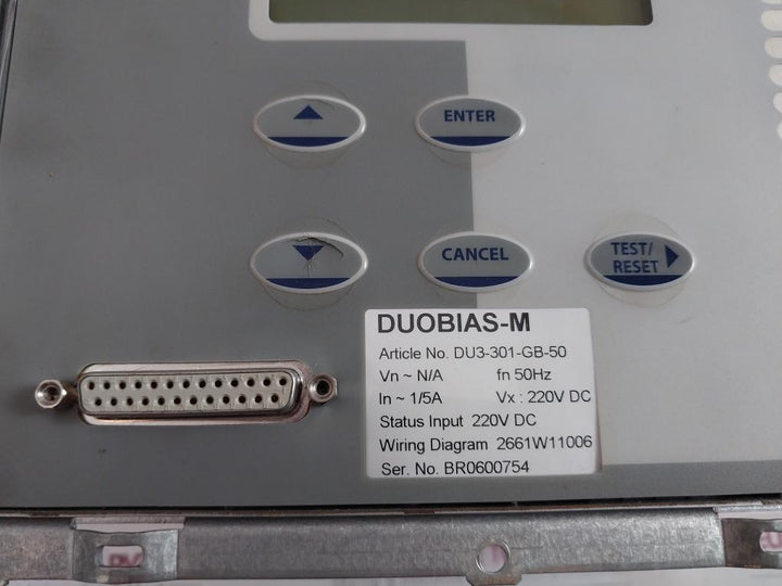 Easun Reyrolle Duobias-m Du3-301-gb-50 Protection Relay 2661W11006 220V Dc