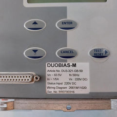 Easun Reyrolle Duobias-m Du3-321-gb-50 Protection Relay 63.5V 1/5A 50Hz