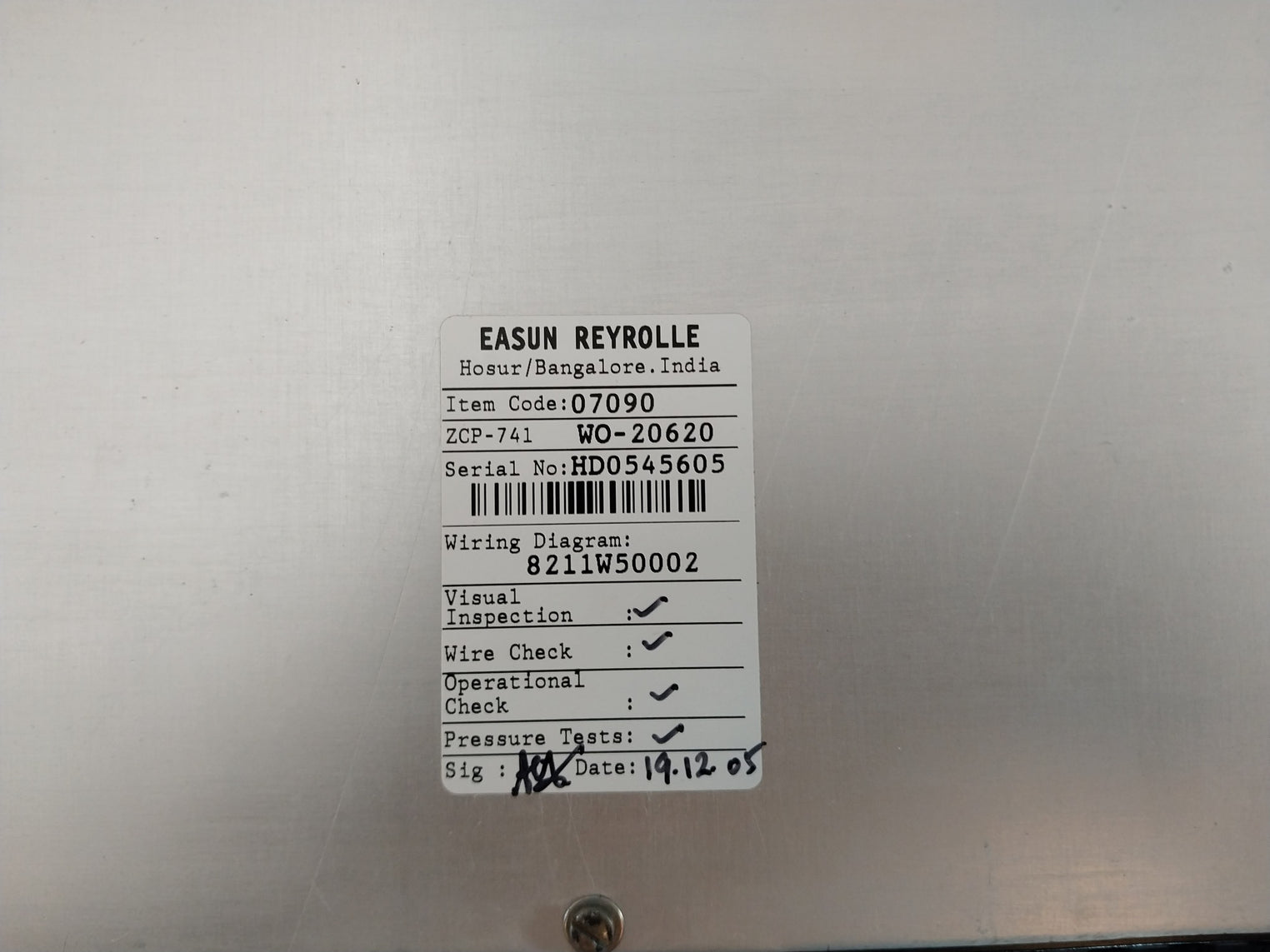 Easun Reyrolle Reio-1 Relay 88-280Vdc Wo-20620