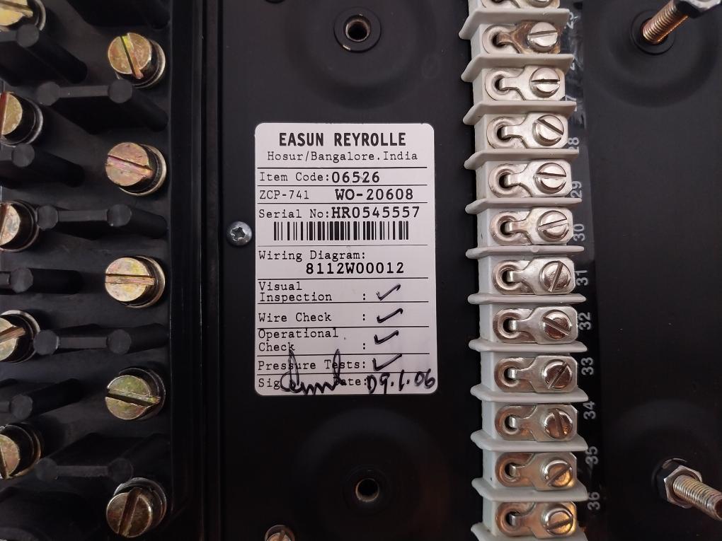 Easun Reyrolle Zcp-741 06526 Protection Relay Ar101x4 220v Dc