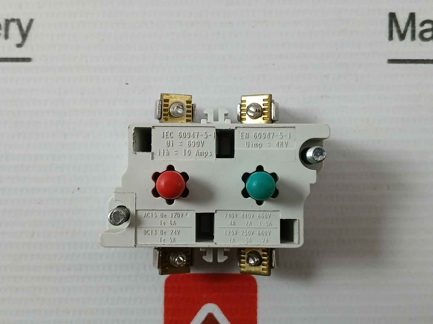 Eaton 10250T/91000T Pushbutton Contact Block 10 Amps