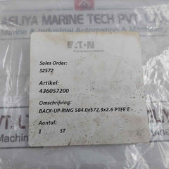 Eaton 436057200 Back-up Ring 584.0X572.3X2.6 Ptfe E