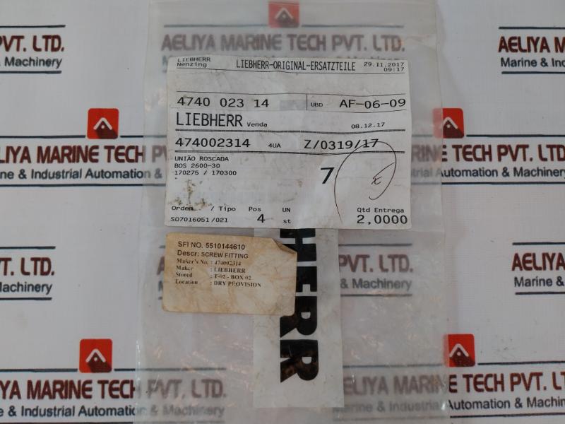 Eaton 474002314 Screw Fitting Type 021, S07016051