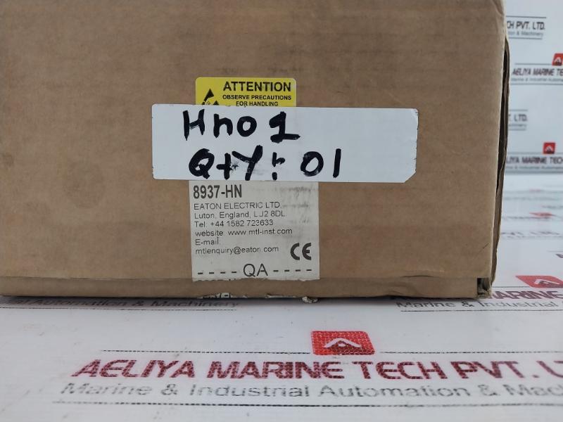 Eaton 8937-hn Mtl Fiber Optic Extender Ver-hn01, Rev- F 20V-30V Dc