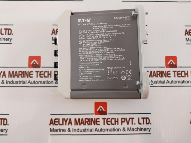 Eaton 8937-hn Mtl Fibre Optic Extender, Ver Hn01, 20v-30v Dc, Rev F