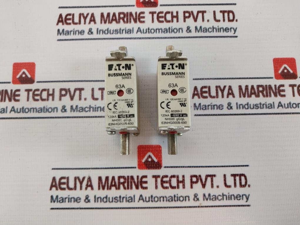 Eaton Bussmann 63Nhg000B-690 Fuse 63A Nh000 Gg/Gl