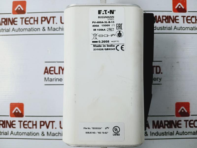 Eaton Pv-400A-3L-b-15 Bussmann Photovoltaic Fuse 1500V 400A E335324 Ir 100Ka