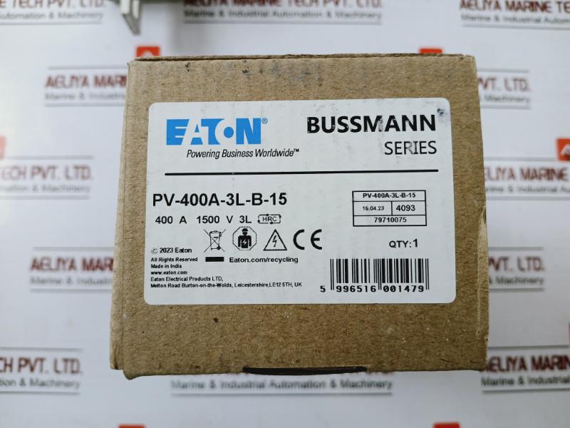 Eaton Pv-400A-3L-b-15 Bussmann Series Photovoltaic Fuse 400A Ir 100Ka
