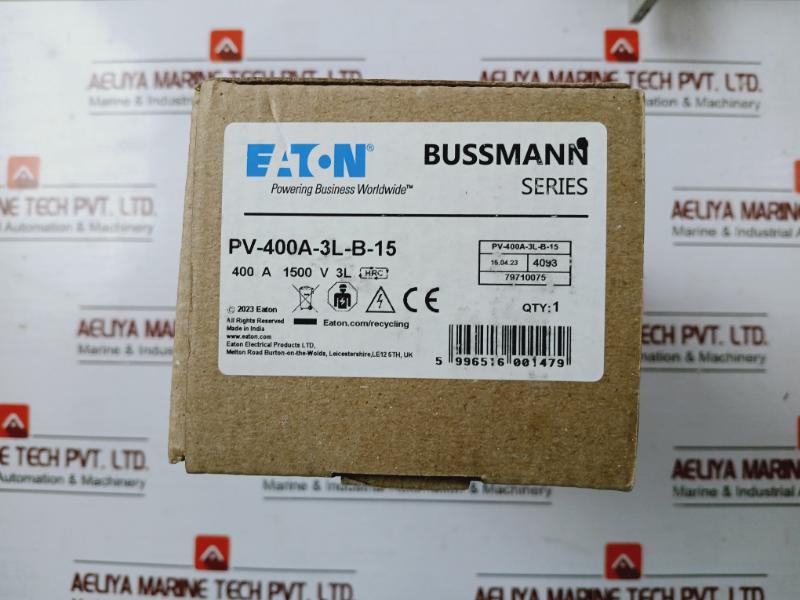 Eaton Pv-400A-3L-b-15 Bussmann Series Photovoltaic Fuse Link Ir 100Ka