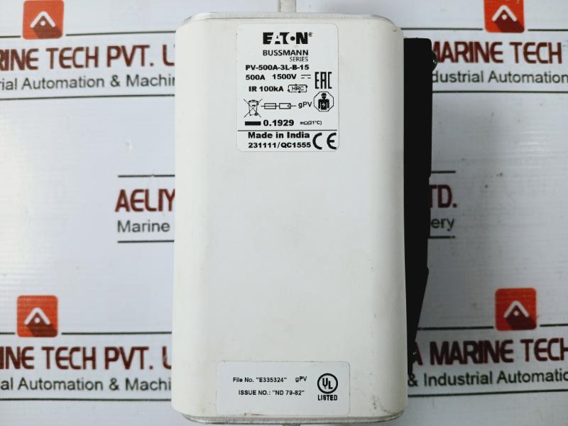Eaton Bussmann Pv-500A-3L-b-15 Photovoltaic Fuses E335324 400A Ir 100Ka 1500V