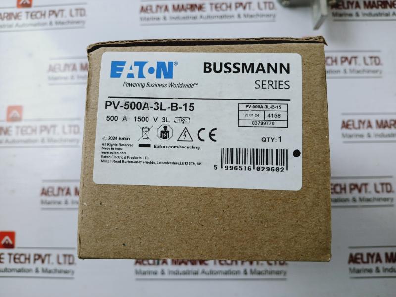 Eaton Bussmann Pv-500A-3L-b-15 Series Photovoltaic Fuses 500A E335324