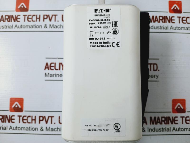 Eaton Bussmann Pv-500A-3L-b-15 Series Photovoltaic Fuses 500A E335324