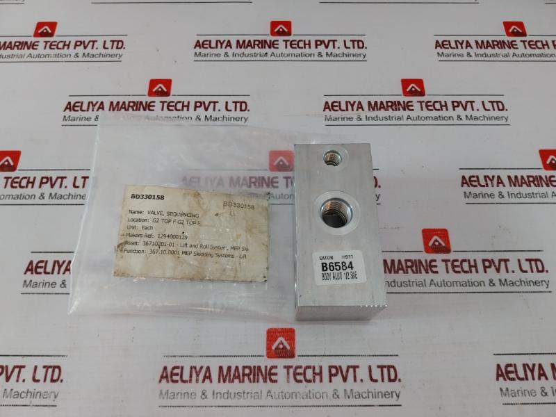 Eaton Bxp6584 Sequencing Valve, Bd330158, 1/2 Sae Aluminum