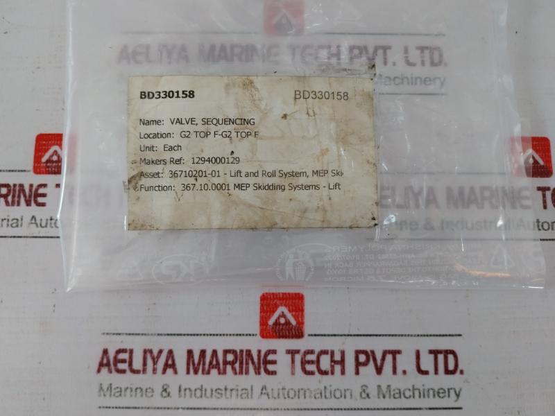 Eaton Bxp6584 Sequencing Valve, Bd330158, 1/2 Sae Aluminum