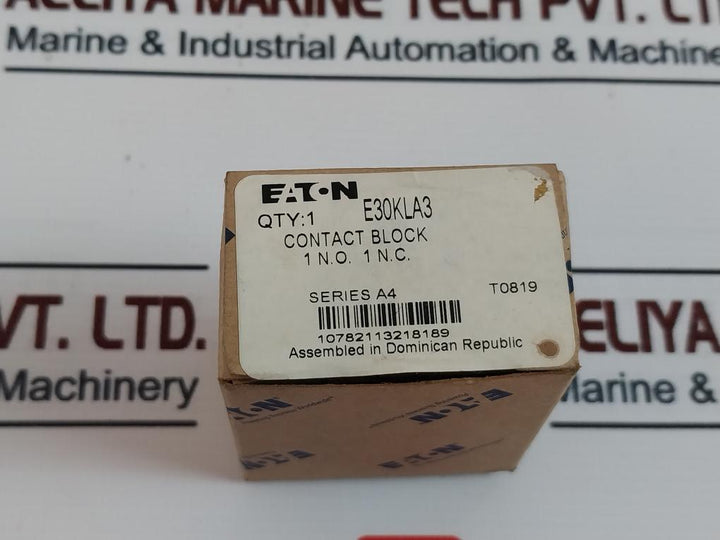 Lot of 2X Eaton Cutler Hammer E30KLA3 Contact Block Series A4 T0819