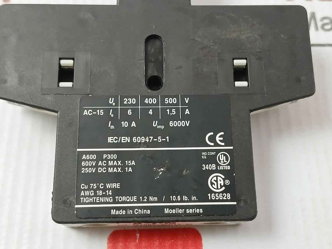 Eaton Dil M1000-xhi11-si Auxiliary Contact Module 600V 15A